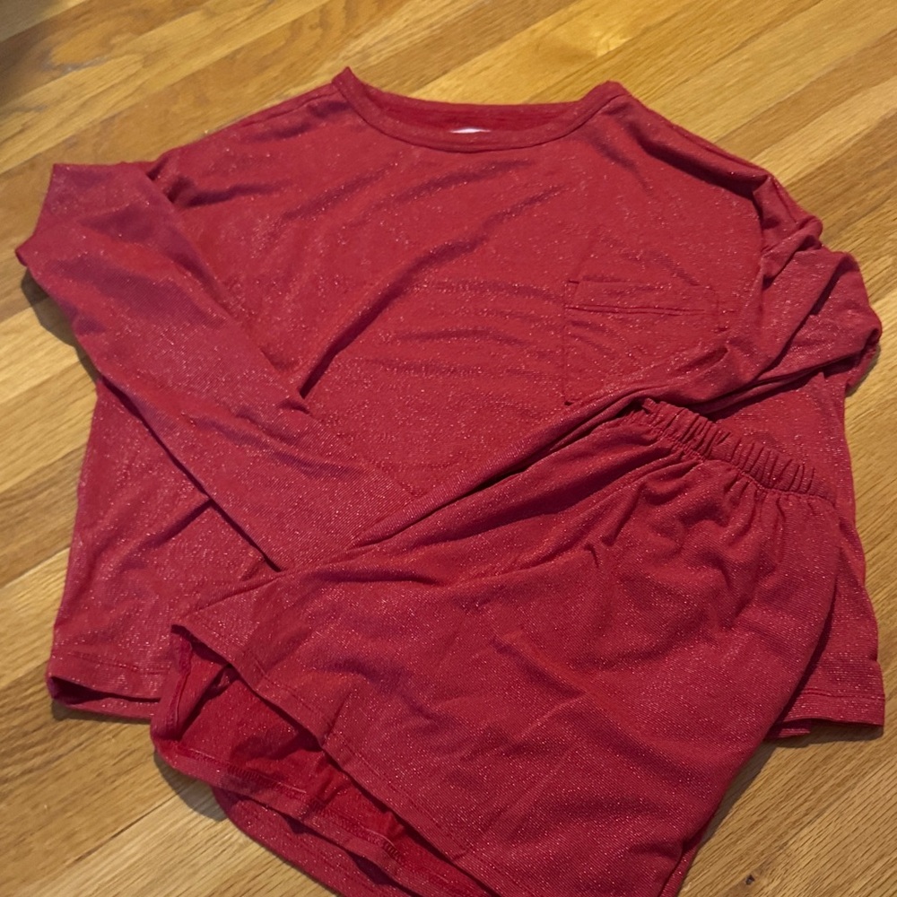 Colsie Red Sparkly Pajama Set